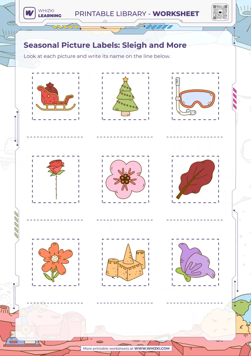 Seasonal Picture Labels: Sleigh and More
