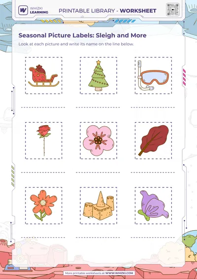 Seasonal Picture Labels: Sleigh and More
