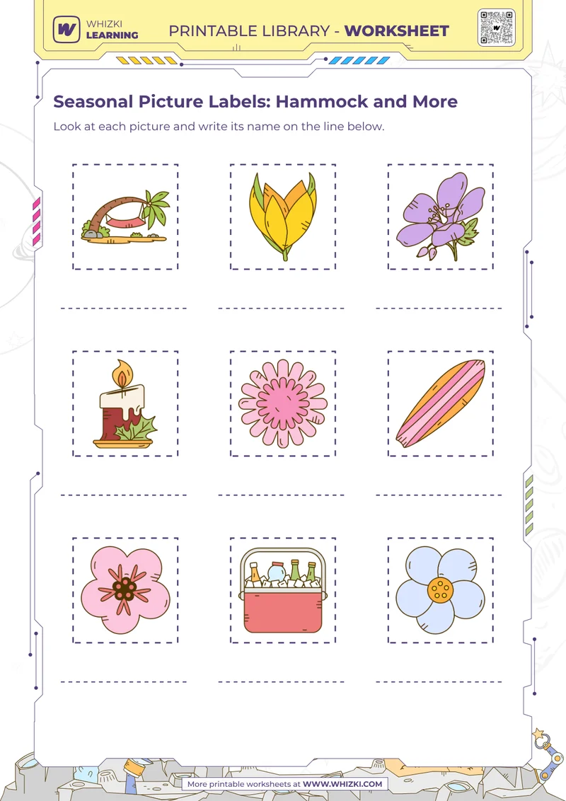 Seasonal Picture Labels: Hammock and More