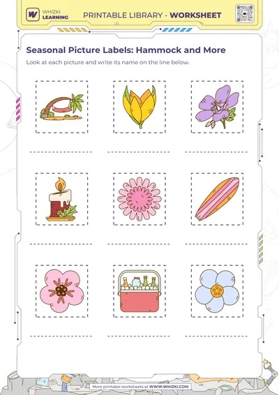 Seasonal Picture Labels: Hammock and More