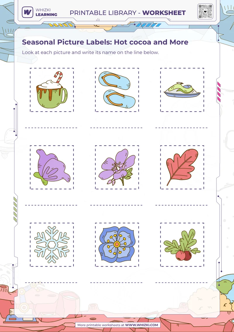 Seasonal Picture Labels: Hot cocoa and More