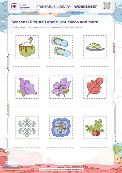 Seasonal Picture Labels: Hot cocoa and More