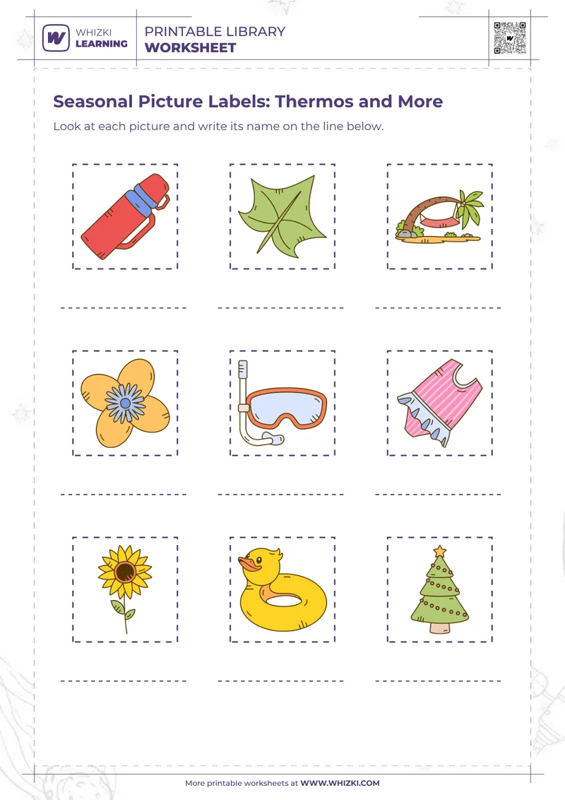 Seasonal Picture Labels: Thermos and More