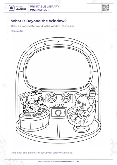 What Is Beyond the Window Drawing Worksheet