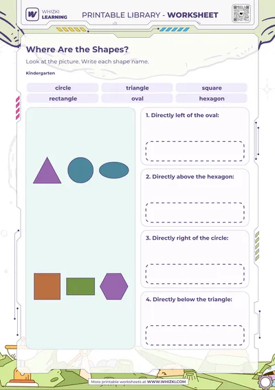 Where Are the Shapes? Position Worksheet