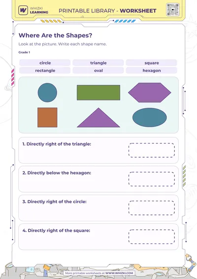 Where Are the Shapes? Position Worksheet