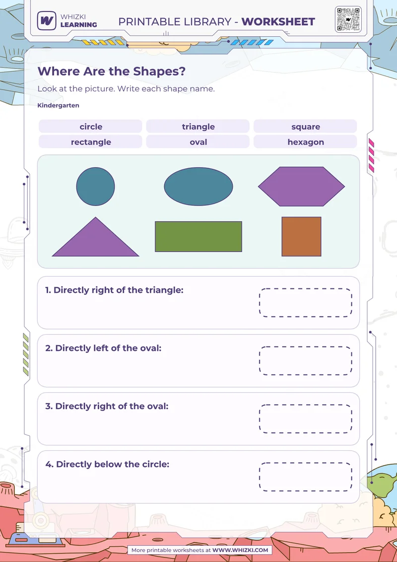 Where Are the Shapes? Position Worksheet