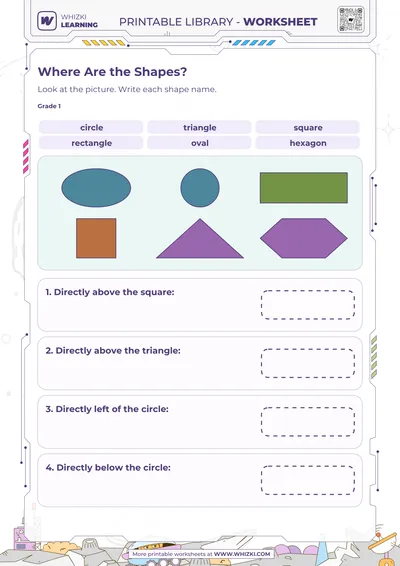 Where Are the Shapes? Position Worksheet