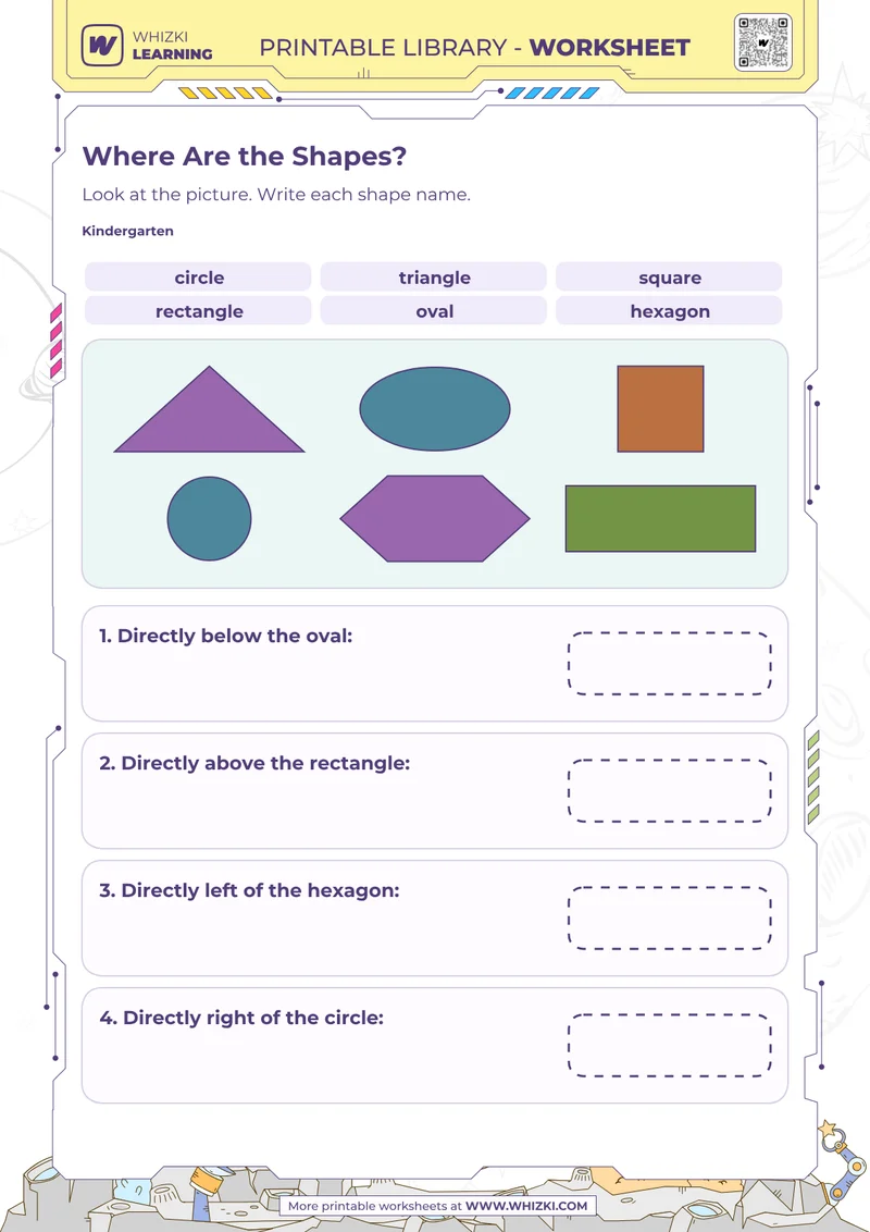 Where Are the Shapes? Position Worksheet