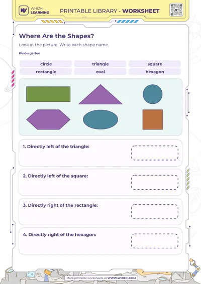 Where Are the Shapes? Position Worksheet