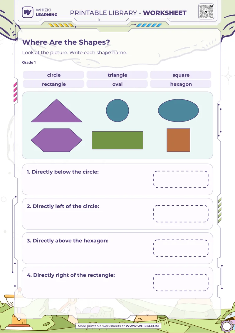 Where Are the Shapes? Shape Location Worksheet