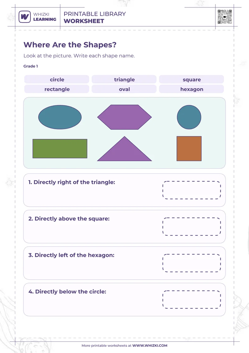 Where Are the Shapes? Shape Recognition Worksheet