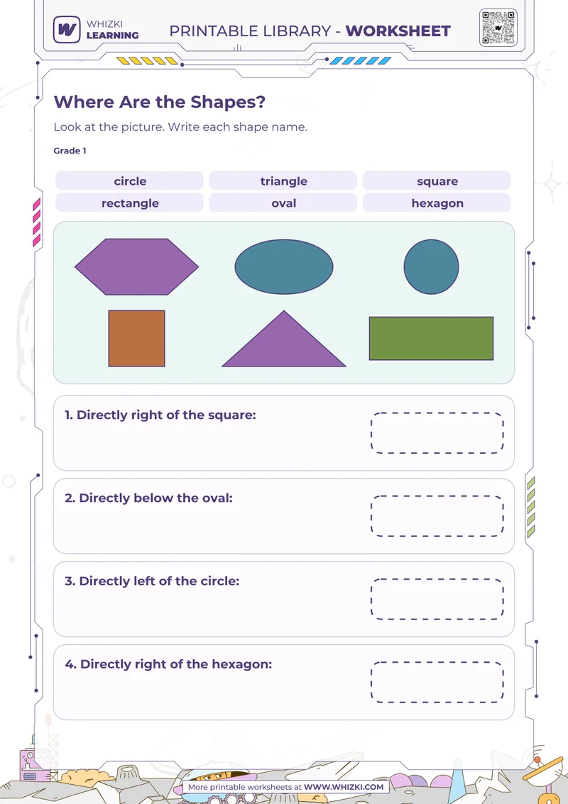 Where Are the Shapes? Shape Worksheet