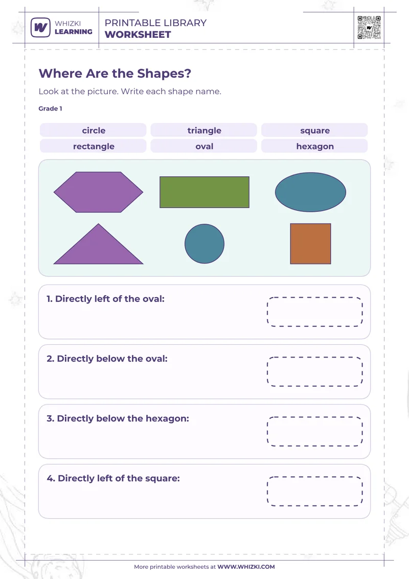 Where Are the Shapes? Worksheet