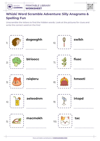 Whizki Word Scramble Adventure: Silly Anagrams & Spelling Fun