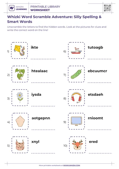 Whizki Word Scramble Adventure: Silly Spelling & Smart Words