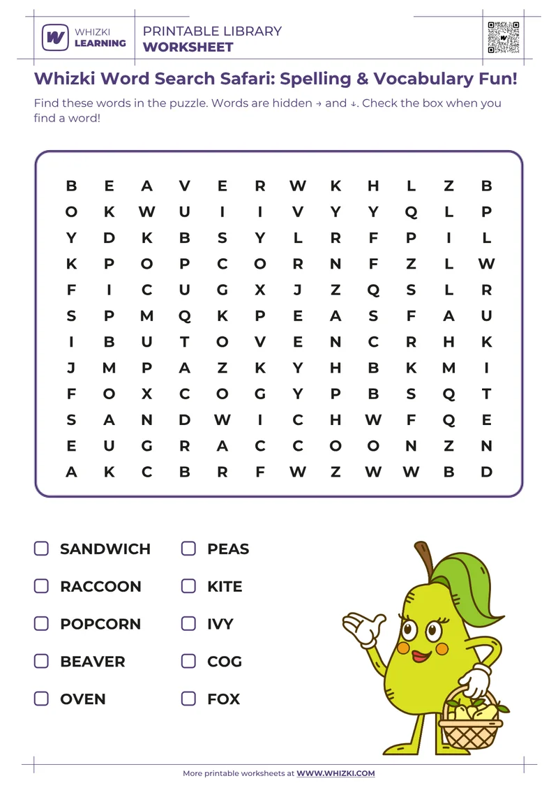 Whizki Word Search Safari: Spelling & Vocabulary Fun!