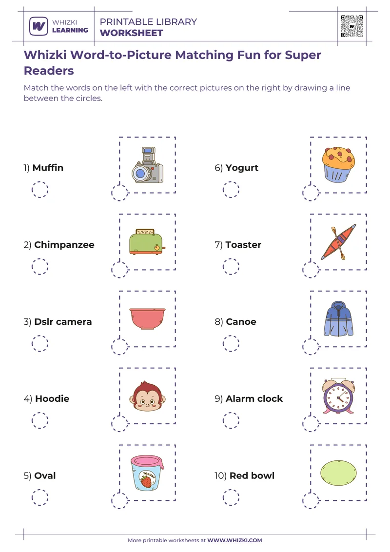 Whizki Word-to-Picture Matching Fun for Super Readers