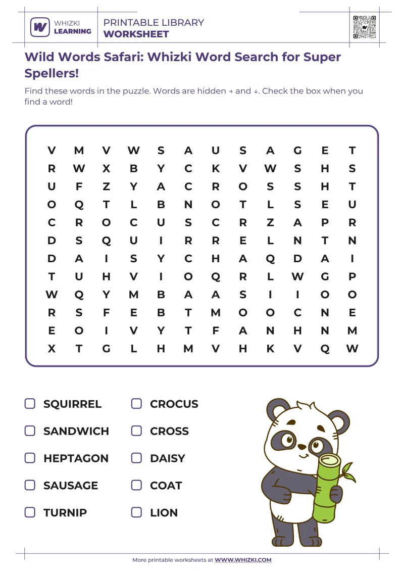 Wild Words Safari: Whizki Word Search for Super Spellers!