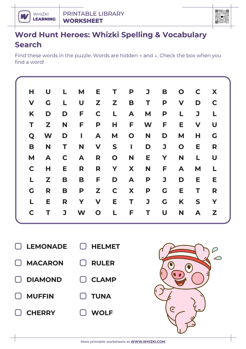 Word Hunt Heroes: Whizki Spelling & Vocabulary Search