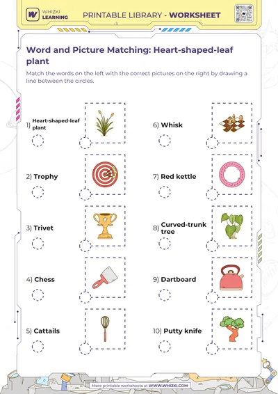 Word and Picture Matching: Heart-shaped-leaf plant