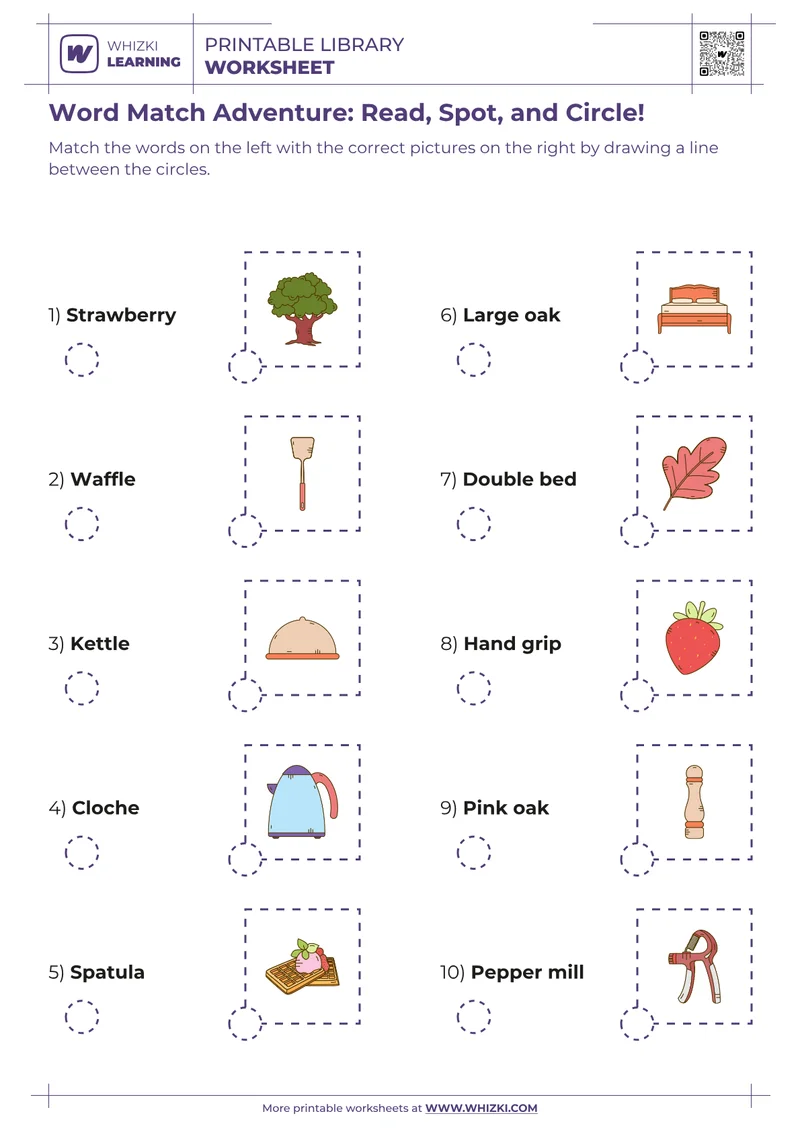 Word Match Adventure: Read, Spot, and Circle!
