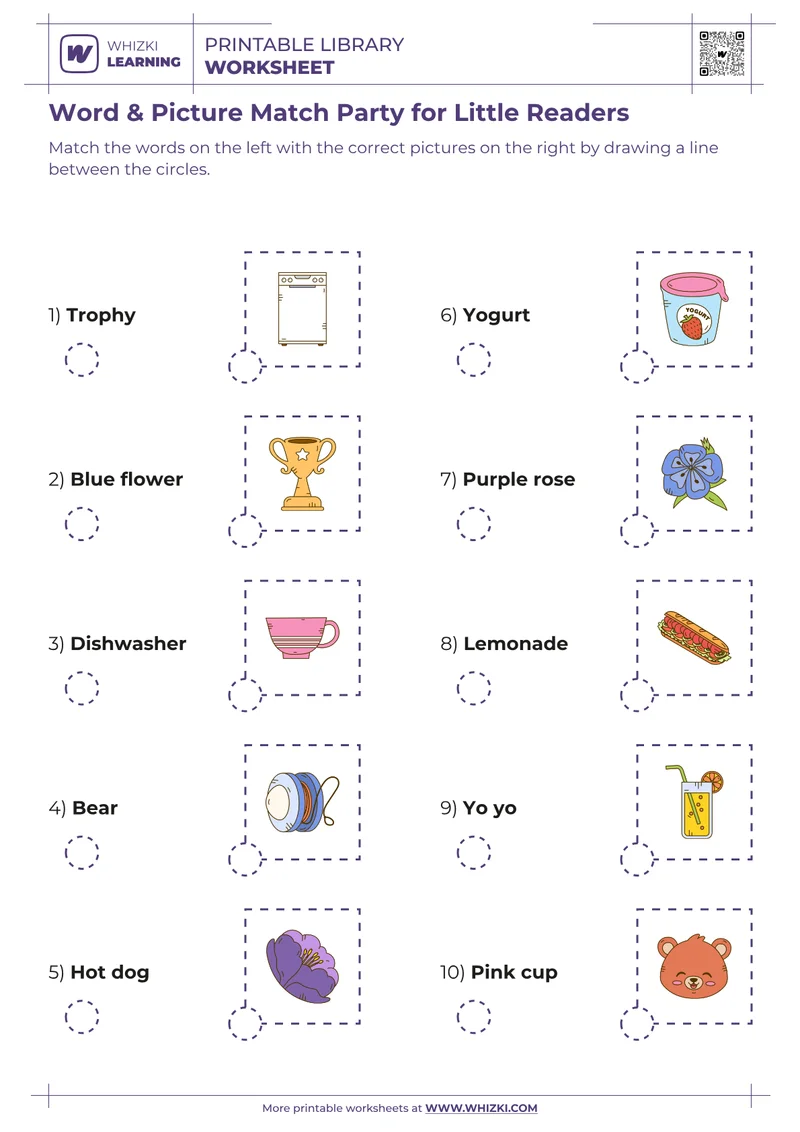 Word & Picture Match Party for Little Readers