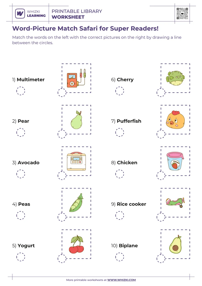 Word-Picture Match Safari for Super Readers!