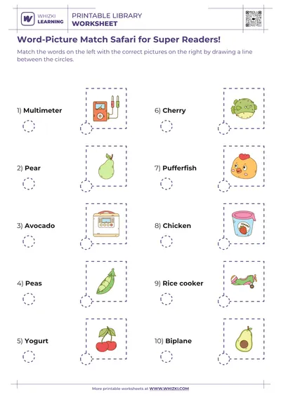 Word-Picture Match Safari for Super Readers!