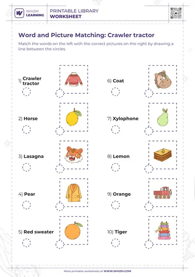 Word and Picture Matching: Crawler tractor