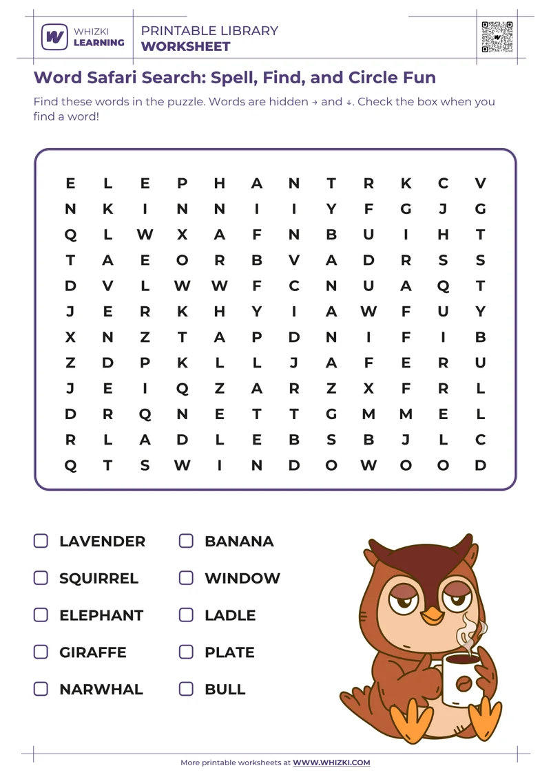 Word Safari Search: Spell, Find, and Circle Fun