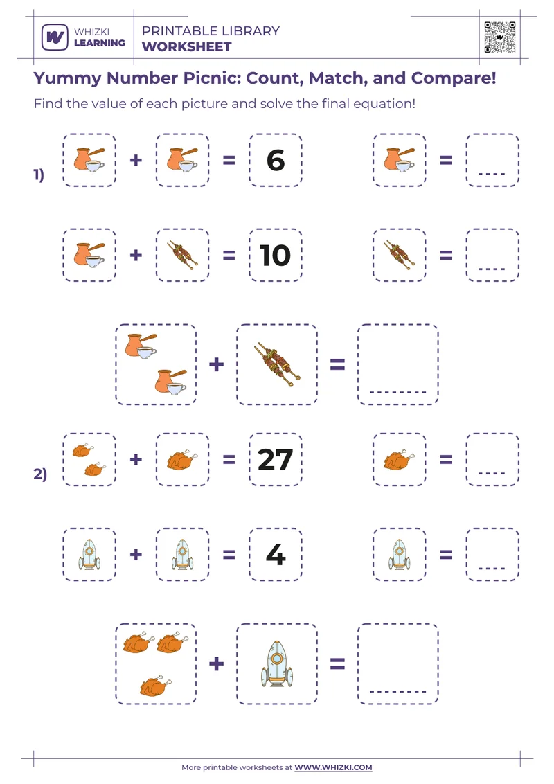 Yummy Number Picnic: Count, Match, and Compare!
