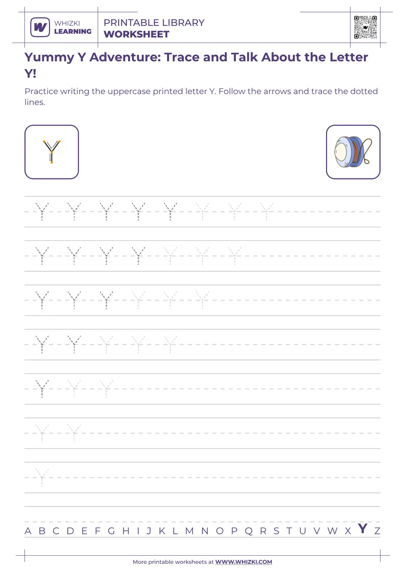 Yummy Y Adventure: Trace and Talk About the Letter Y!