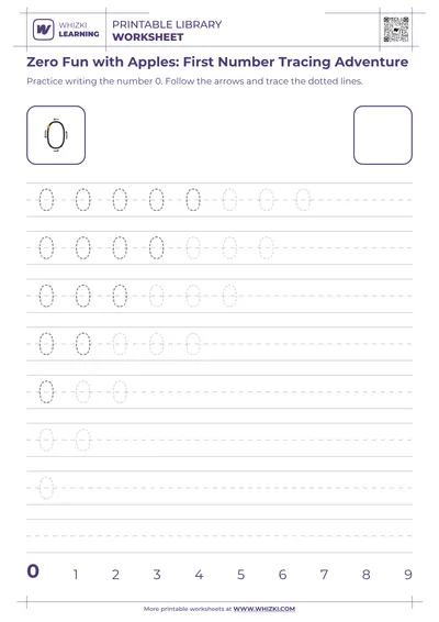 Zero Fun with Apples: First Number Tracing Adventure