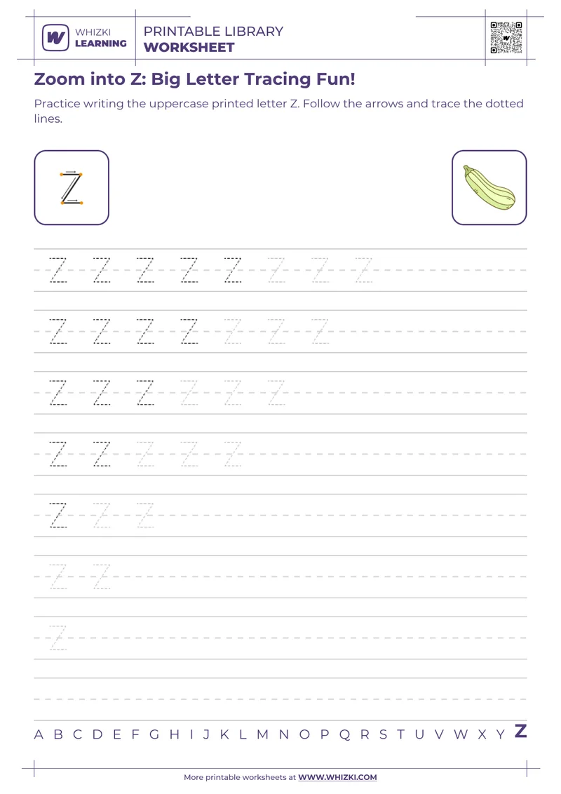 Zoom into Z: Big Letter Tracing Fun!